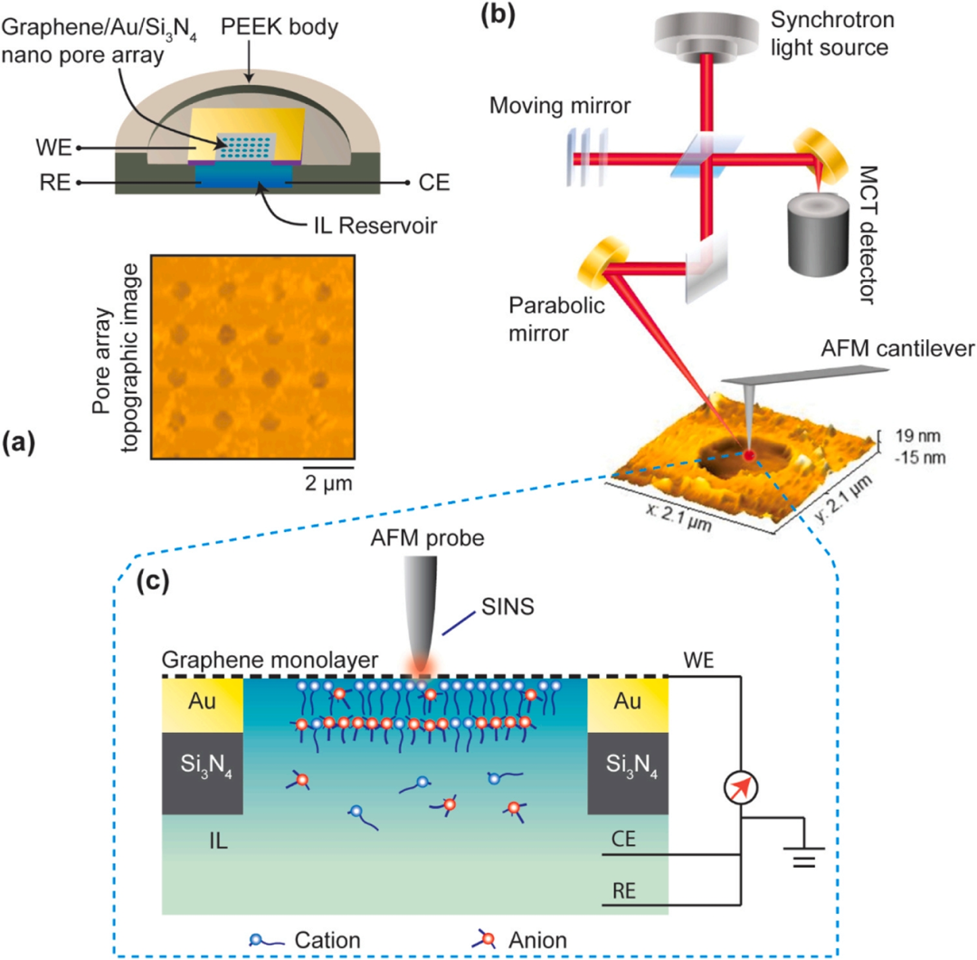 離子液體在雙電層電容器中的界面動態(tài)行為：SINS原位同步輻射紅外納米光譜研究【默尼離子液體定制】